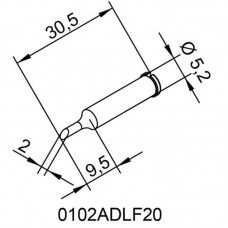 Жало паяльное 102ADLF20 для i-Tool Ersa 0102ADLF20/SB