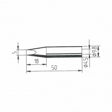 0162VD. DUR Lötspitze für Multitip C15 / Tip 260, gerade, meißelförmig, 5 mm Ersa