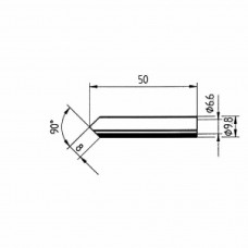 0832MD. Lötspitze gerade, beidseitig angeschrägt, 8,0 mm Ersa