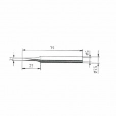 0222KD. DUR Lötspitze für Isotyp20 und IMOS20, gerade, meißelförmig, 3,1 mm Ersa