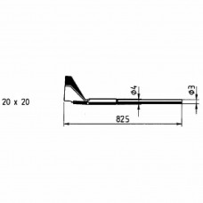 0422QD4. Auslötspitzen-Satz Q20, für PLCC 52 für Entlöt-Pincette 40/TC 40 und Chip tool Ersa