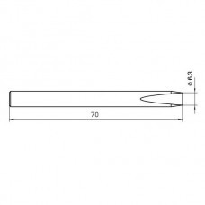 Паяльное жало F. SPI 41 6,3мм прямое