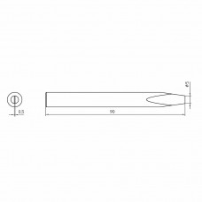 SPI80 235 Soldering Tip Chisel, 5,0 mm for SPI 81 Weller