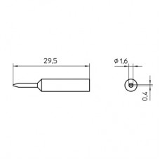 Паяльное жало Weller XNT 6 (10 штук), в форме резца, 1,6x0,4 мм