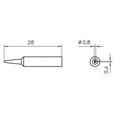 Паяльное жало Weller XNT H (10 штук), в форме резца, 0,8x0,4 мм